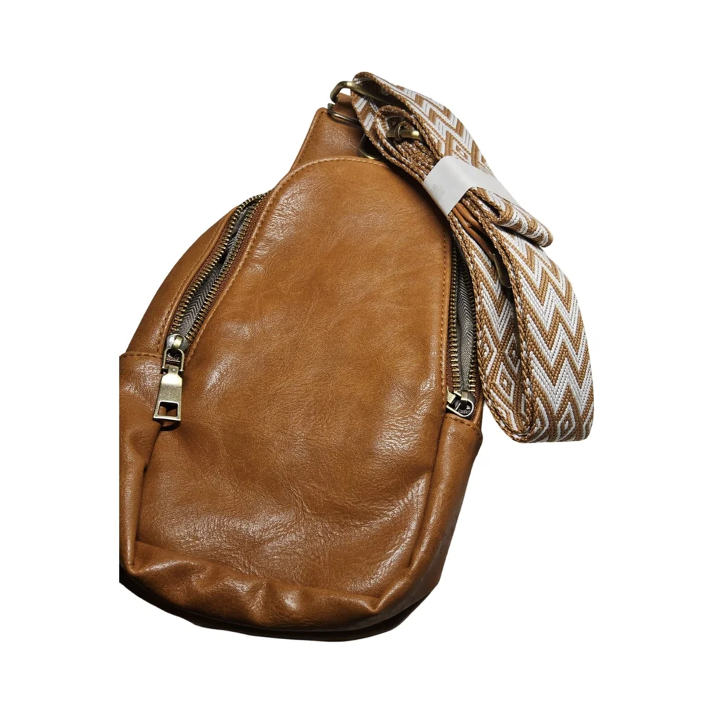 NWOT  Brown Crossbody Bag/Sling bag with adjustable wide strap - Picture 5 of 6